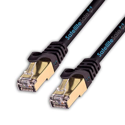 Satellitesale RJ45 CAT-7 Network Ethernet SSTP Интернет кабел 600 MHz 10 Gbps Универзална жица црн кабел 25 стапки