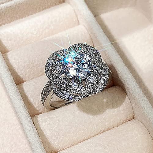 2023 година, женски цирконија Блинг Дијамант ретро прстен за венчавки, венчални прстени за слатки двојки
