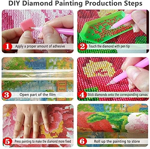 Комплети за сликање на дијаманти Вансихо за возрасни деца почетници, комплетни комплети за уметнички уметнички дијаманти за вежбање, DIY 5D дијамантски