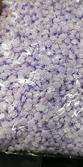 100 парчиња Денот на вineубените розови нокти декори од смола со рамен 3Д порцелан бели рози цвеќиња 7 бои привлечни занаети украси 8мм