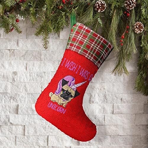 Еднорог Пугдог Секвен за Божиќни празнични чорапи за време