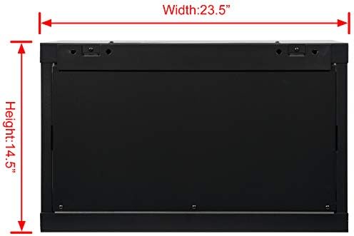 Aeons 6u Професионален wallиден мрежен сервер кабинет за кабинет 19-инчен сервер мрежен решетка со стаклена врата длабока црна боја од