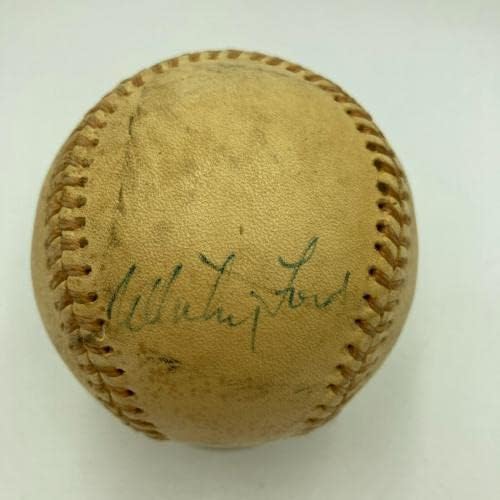 Мики Мантл и oeо ДиМаџо потпишаа бејзбол од 1970 -тите Американски лига ЈСА Коа - автограмирани бејзбол