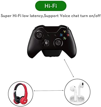 UberWith Bluetooth Xbox One Transmiter Dongle Stereo Helide Audio адаптер за Xbox One X/S контролер компатибилен со безжични слушалки за