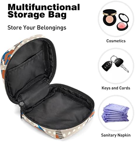 Апстрактна визуелна графичка искривување санитарна торба за складирање на салфетки менструален период на држач за држач за држач
