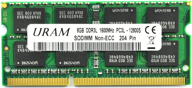 URAM DDR3 DDR3L 8GB RAM 1600MHz 2RX8 PC3L-12800S PC3 12800 1.35V SODIMM 204 Pin Samsung CHIP меморија за лаптоп/лаптоп и надградба на