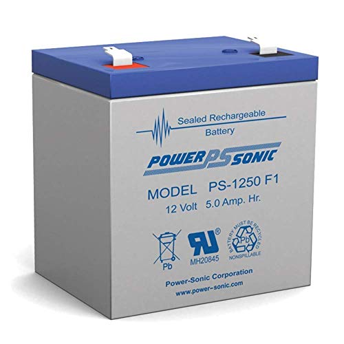 Power Sonic запечатена запечатена оловна киселина батерија PS-1250 12V 5.0AH @ 20-ч. 12V 4,5 AH @ 10-ч.