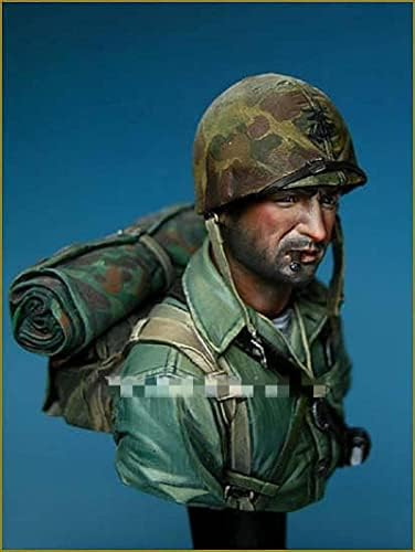 ETRIYE 1/10 смола лик биста модел Втората светска војна со оклопна дивизија војник Die Cast Model Bust Kit /YN751