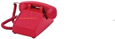 Corded Red No Dial Tellephone- само за дојдовни повици- Телефон за работна површина со оригинален стил