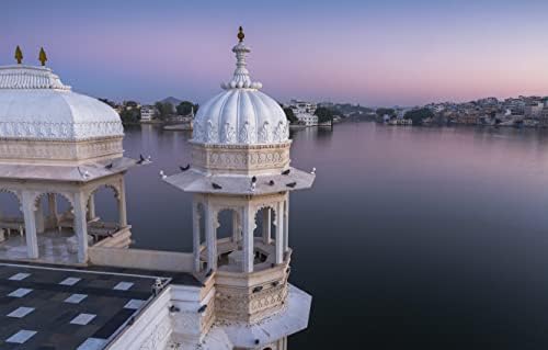 Lhjoysp сложувалка 500 парче градско езеро Индија Палас Удаипур Раџастан 52х38см