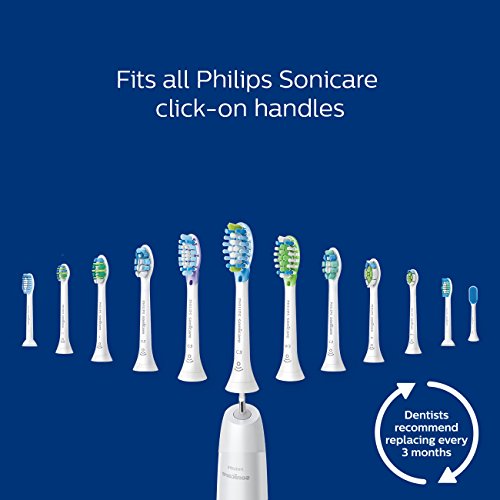 Оригинална Филипс Sonicare Адаптивна чиста замена за четки за заби, HX9042/64, Бело 2-ПК