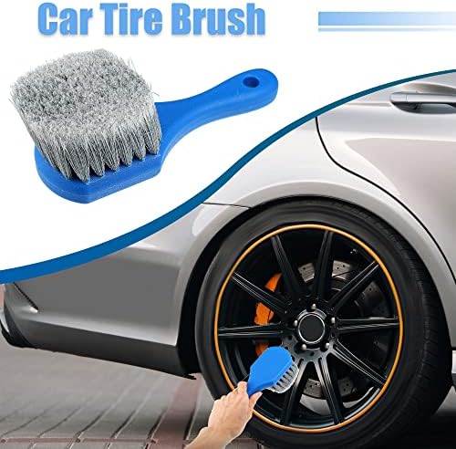 X Autohaux сина рачка четка за гума во тркала, мека четка за миење садови за чистење на гуми за чистење на гуми за нечистотија