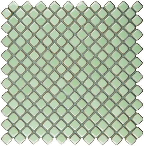 Somertile Hudson Diamond Light Green 12.38 x 12.38 Порцелански мозаик плочка