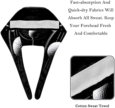Работно капаче VBFOFBV со копчиња за џемпери лента вратоврска назад буфан капи, спортски голф црно