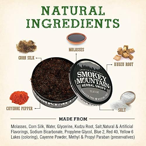 Smokey Mountain Herbal Long Cut - Classic - 5 Can Box - бесплатно тутун и никотин без синус