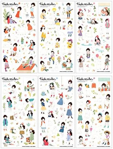 18 чаршафи за налепница за книги за слабеење симпатична девојка ПВЦ транспарентни налепници Kawaii канцелариски материјал за