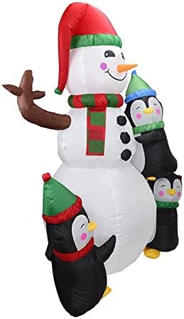 Божиќни украси на надувување на Есл, Божиќно надувување на снежнина, осветлување Божиќ, Божиќно снешко реквизити, празничен распоред