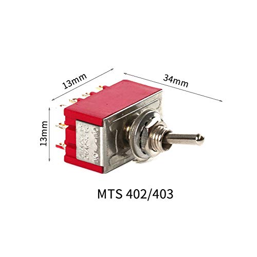 5 парчиња/лот MTS -403 Перфорат дијаметар 6 mm само -заклучување 12 игла - исклучено - на 4PDT 3 позиции за прекинување на прекинувачот
