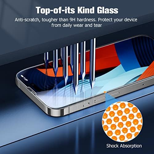Заштитник на стакло и леќи за заштита на екранот од 3+2 пакет, за iPhone 14 Pro 6.1 , HD температурен стакло и заштитник на леќи