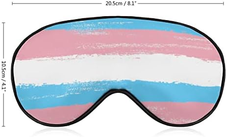 Трансродно знаме печатено за спиење маска за очи меко слепило капаче со прилагодлива лента за ноќни очила за очила за мажи