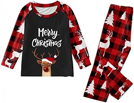 Пижами поставени за семејна семејна пижама постави Божиќно карирано печатење плус големина на семејни Божиќни пижами
