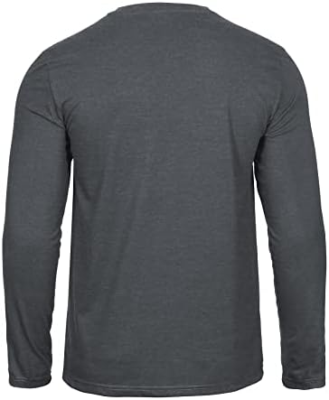 Делумски долги ракави против маички за вратот Менс - меки памучни памук полни ракави за мажите за мажи мода