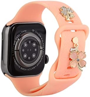 Гледајте ги опсегот „Шарми“ Декоративни прстенести јамки за Apple Smart Watch 38mm 40mm 41mm 42mm 44mm 45mm за жени компатибилни со iWatch Series