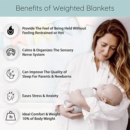 Honeyhush пондерирана бебешка swaddle + мека ткаенина памук + промовира подобар сон за бебиња + помага да се спречи старлексот