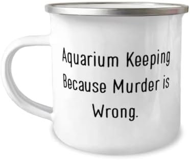 Подароци за чување аквариум за повеќекратна употреба, Чување Аквариум Бидејќи Убиството Е Погрешно, Единствена 12оз Камперска Кригла За