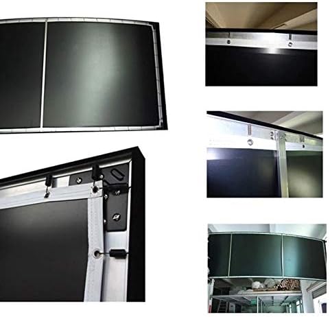 CLGZS 4K 16: 9 Бело ткаени акустични транспарентни прилагодени 3D криви фиксни рамка Проектор екран за екранот за проекција на домашно кино