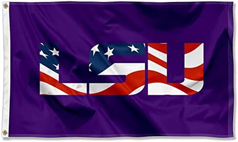 Патриотско знаме на државата Луизијана ЛСУ