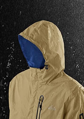 Водоотпорна јакна за дожд во Рдроко, лесен за пешачење за отворено, спортско мекото качулка со качулка со качулка