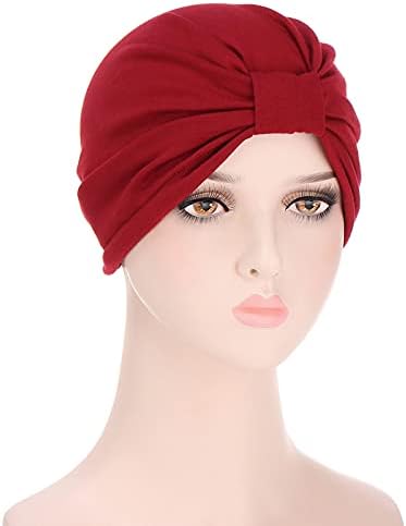 Глава коса покритие муслиманска турбанска хауба, женски капа капа, завиткан шал бејзбол капи.