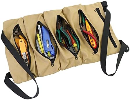 Превртете торби со алатки со повеќе функции Практични носечки рачки ролери торбички Оксфорд платно платно електрична алатка за алатки
