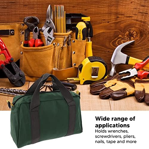 Торба со алатки, широка торба со алатки за уста, организатор на торби со алатки, водоотпорен тежок алатка за капацитети, мултифункционална