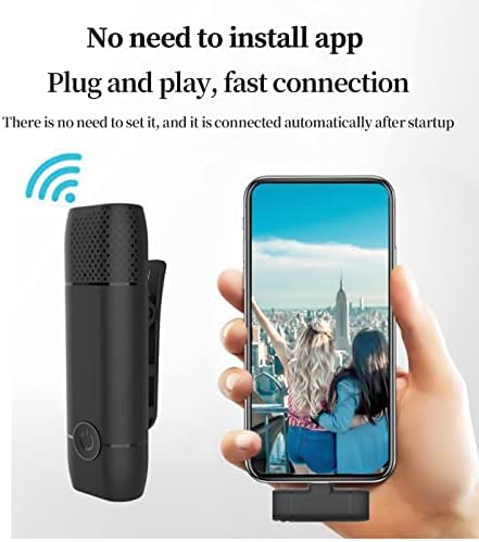 Microphone безжичен лавалиер за Android, интерфејс Type-C, безжичен микрофон за безжична игра за во живо снимање на отворено во живо,
