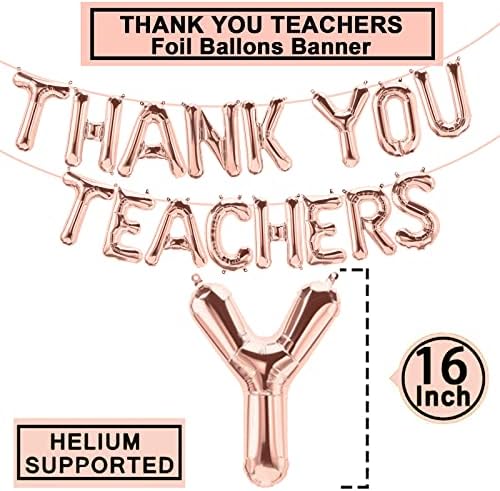Ви Благодариме Наставници Балони Банер Партија Украси, Учител Благодарност Недела Банер Благодарни Наставници Балони Училиште Училница Канцеларија