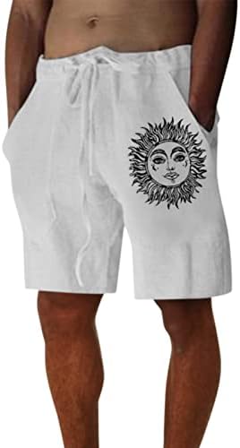 МЕИМИЈА МЕНСКИ КОМЕТНИ ЛЕН СОСТОЈБИ, 2023 Лето мажи мода со висока половината Брзо суво печатење на сонцето за печатење на плажа