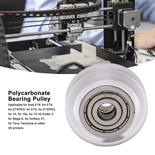 Кадимендиум 16PCS 3D печатач Поликарбонат макара Транспарентна 'рѓосана робусна лежиште тркало тркало со лежишта со макара за лежишта