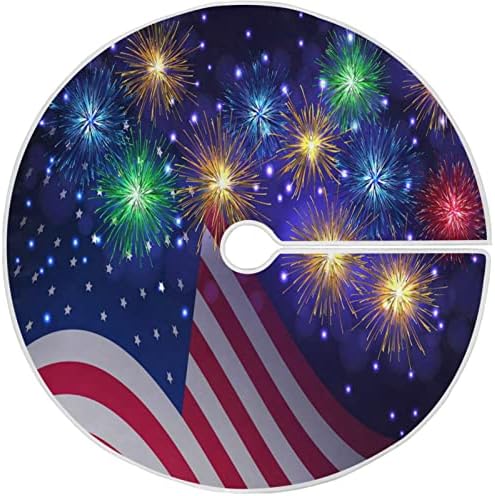 Оаренкол Американско Знаме 4 јули Здолниште За Новогодишна Елка 36 инчен Меморијален Ден Денот На Независноста Ѕвезда Божиќна Празнична Забава