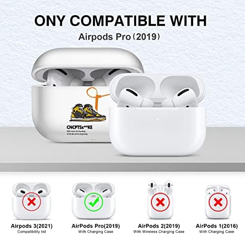 AirPods Pro Case, специјално дизајниран Hot Off Sport Patten AirPods Pro Cove Cover Cover Covertible AirPods Pro 2019 за мажи жени,