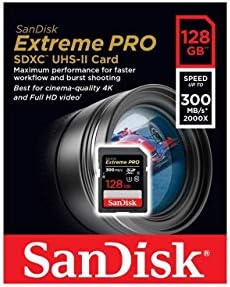 Sandisk 128gb SDXC Sd Екстремни Pro UHS-II Мемориска Картичка Работи Со Panasonic Lumix S1, S1R, GH5, GH5S Камера 4K V30 Пакет Со Сѐ, Но Stromboli