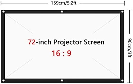 Екран на проектор за висока осветленост на LHLLHL 72 84 100 120 150 инчи 16: 9 Проекција на ткаенина за проекција на ткаенина