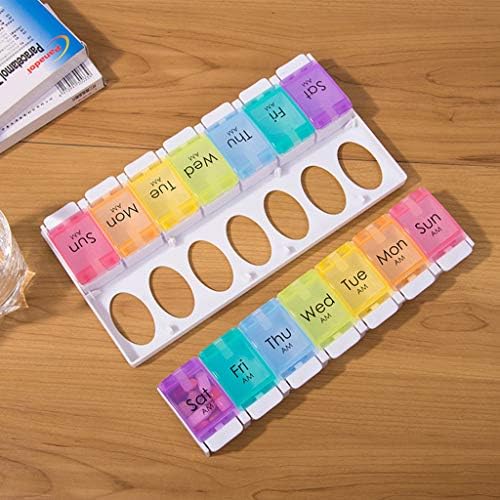 Кутија за апчиња 14 Дневен Диспензер За Таблети За Лекови Организатор Неделно Куќиште За Складирање Екстра Голем ВТ4