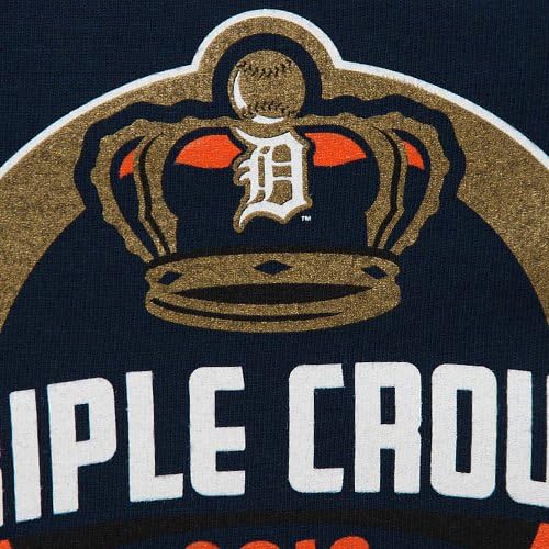 Величествена MLB Miguel Cabrera Detroit Tigers младинска тројна круна комеморативна маица - морнарица сина