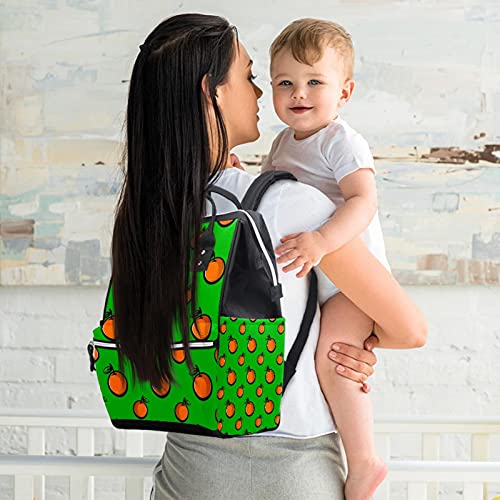Торби За Торби Со Портокалова Овошна Пелена Ранец За Мумии Торба За Пелени Со Голем Капацитет За Нега На Нега На Бебиња
