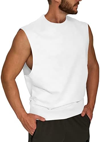 Машки резервоар за ракави без ракави врвови на мускулни маички, обични маици за вежбање на атлетски теренски врвови