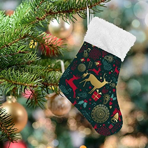 Алаза Божиќни чорапи Божиќни ирваси класични персонализирани мали декорации за порибување за семејни сезонски празници за забави Декор од 4.7,87