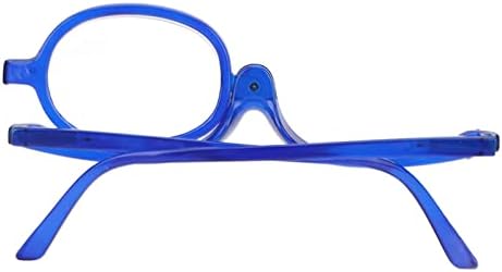 Зголемување на очилата за шминка око, превртете ги леќите Модерни шминка за еднострани очила сина за шминка