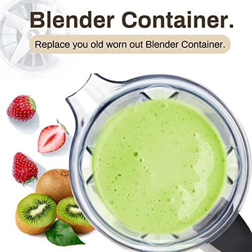 64OZ 5200 Blender Container Fit for vitamix Classic C-Series Blender Replacement 5200 5000 5500 6300 4200 4500 60865 62827 Pitcher, with Lid Scale Blade Soft-Grip Handle Pour Spout,1 YEAR WARRANTY